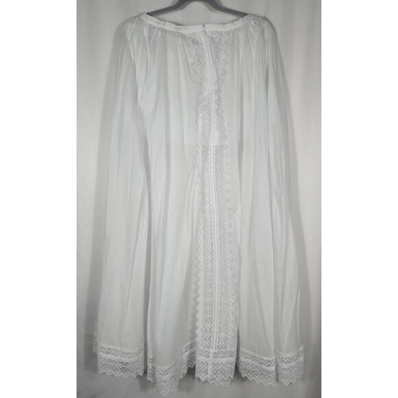 Charo Ruiz NWT Sheer Lace Maxi Skirt White Long Vega Panel Medium - Picture 5 of 7